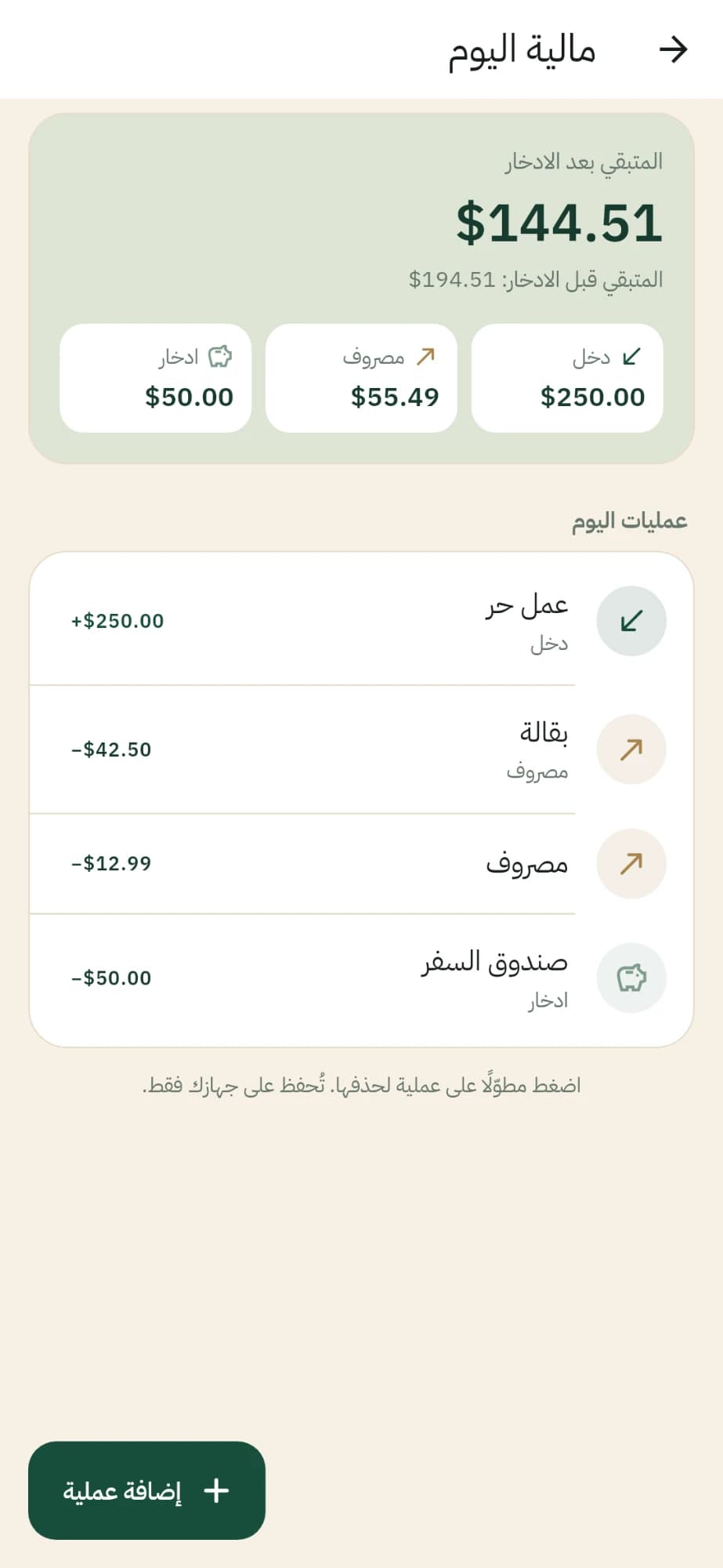 شاشة مالية اليوم